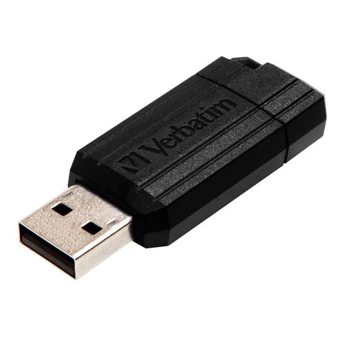 Memoria USB Verbatim 128GB PinStripe USB Flash Drive Negro