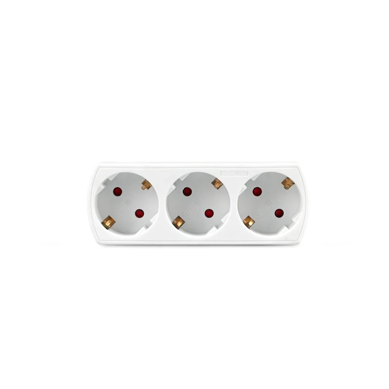 Adaptador De Enchufe De Pared Triple Frontal