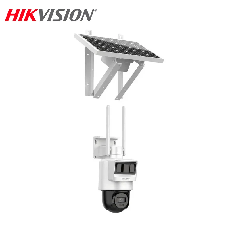 Kit Solar IP All in One, Doble Detección (Radar + PIR), PT IP 4 Megapixel/ Panel Solar, Batería de Respaldo de Litio DS-2DE2C400IWG-K-4G Marca: Hikvision