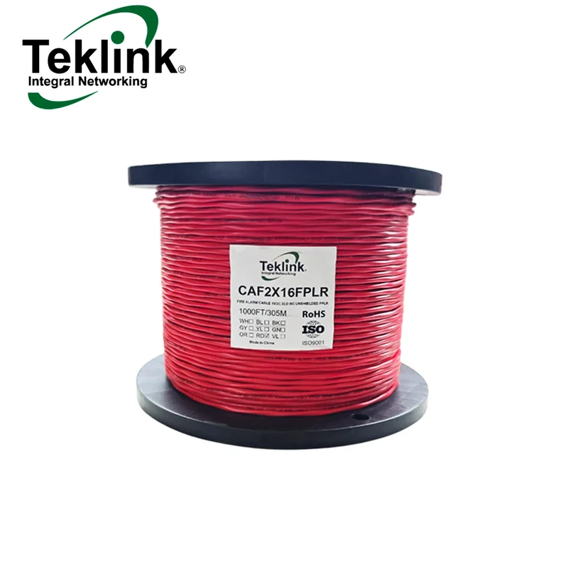 Cable para alarma contra incendio, 16AWG/2 hilos, 305 metros CAF2X16FPLR Marca: Teklink Modelo: CAF2X16FPLR