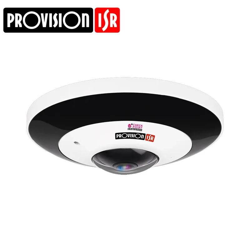 Camara Fisheye con lente fija 6MP con LED IR y análisis DDA1 FEI-360IPN-V3 Marca: Provision