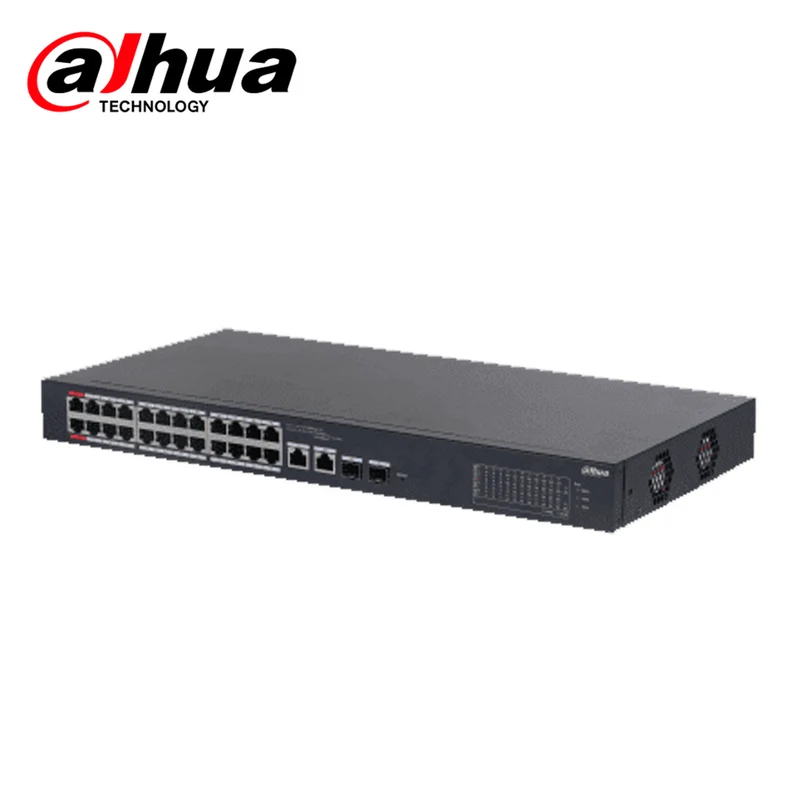 Switch Cloud DAHUA, PoE de 24 puertos +2 UPLINK, 10/100 Mbps, 240W, 4A CS4226-24ET-240 Marca: Dahua