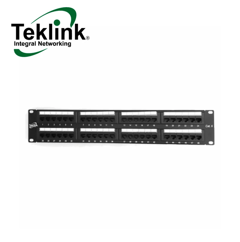 Patch Panel Cat 6 48 Puertos UL Rack 2U PPC-4860P-TEK Marca: Teklink