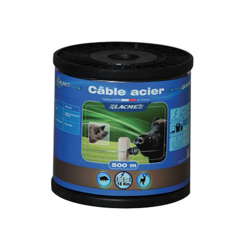 Cable de acero galvanizado rollo 500 metros para cerca eléctrica 633.400 Marca: JFL