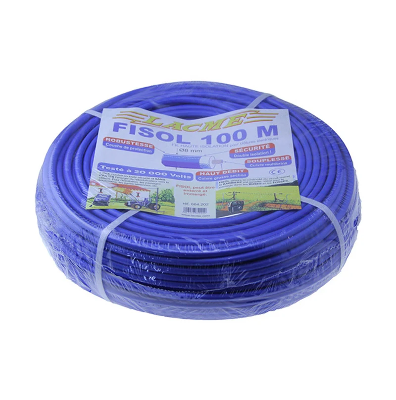 Cable Aislado de alta tensión, multifiliar, doble capa Fisol 20.000 V 100 M PARA 664.202 664.002 Marca: JFL