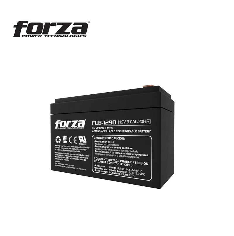 Bateria de 12 voltios 9 amperios FUB-1290 Marca: Forza