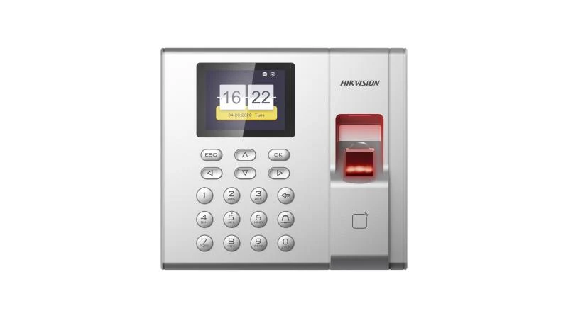 Terminal de Control de Acceso Hikvision - Stand Alone - Lectura de Huella y de Tarjetas MIFARE - DS-K1T8003MF