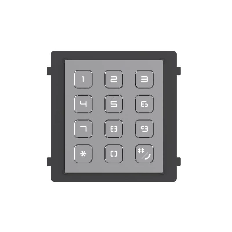 Videoportero Hikvision - Módulo de Teclado para Frente de Calle Modular - Desbloqueo de Puerta Mediante Código - Llamada a monitor. - DS-KD-KP