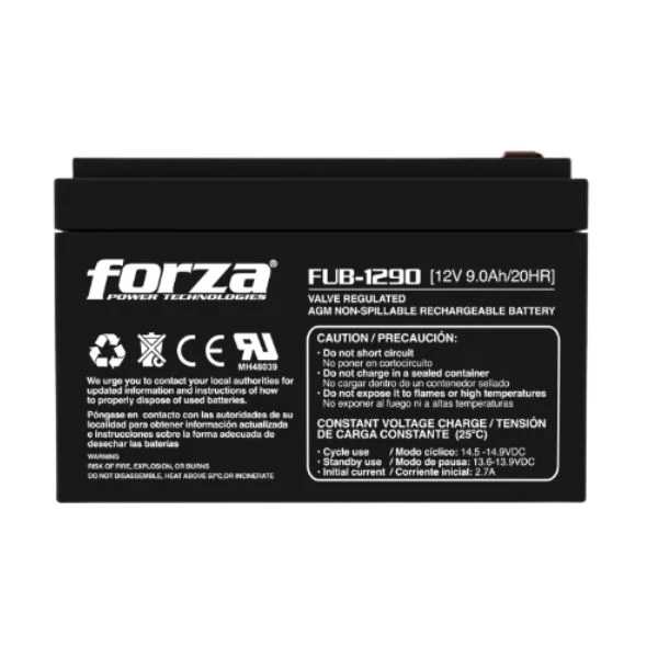 Batería Sellada Recargable 12V 9Ah AGM - Sin Mantenimiento - Respaldo de Energía - UPS - Ciclo Profundo - FUB-1290