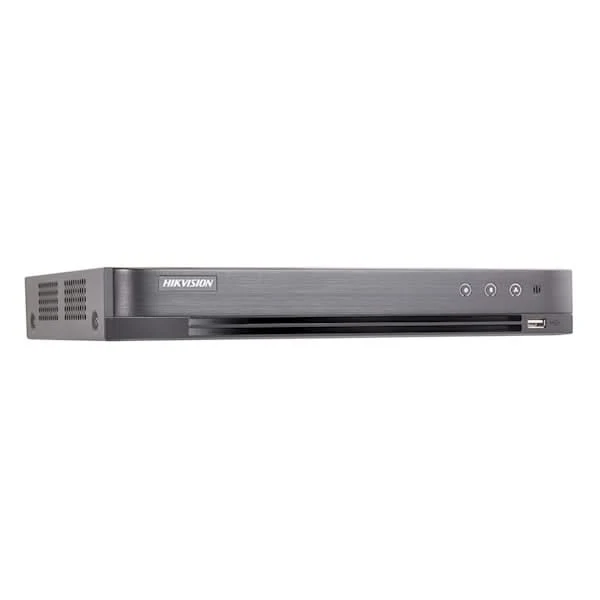 Hikvision IDS-7204HUHI-M1/P, Turbo HD-TVI de 4 canales, AcuSense, PoC, DVR.