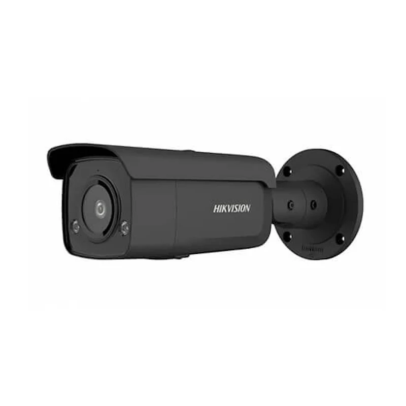 Hikvision DS-2CD2T46G2-ISU/SL | 4 MP | Tipo «bullet» | Acusense | PoE | Ranura SD | LED IR | Negro | 2,8 mm | Luz intermitente + sirena
