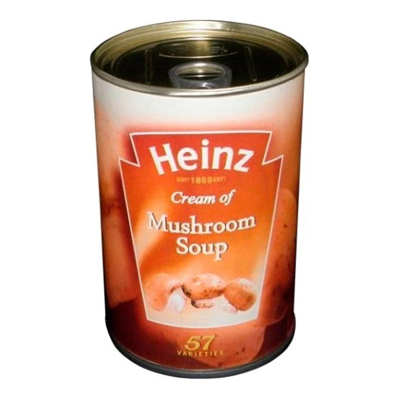 Bote Heinz Champiñones de Ocultación – Recipiente Secreto Camuflado para Almacenamiento Discreto