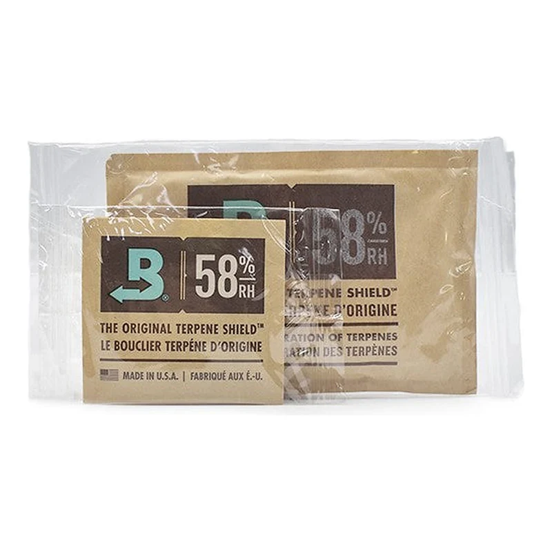 Boveda 58% – Paquete Regulador de Humedad 58% para Conservación y Curado de Cosecha Indoor