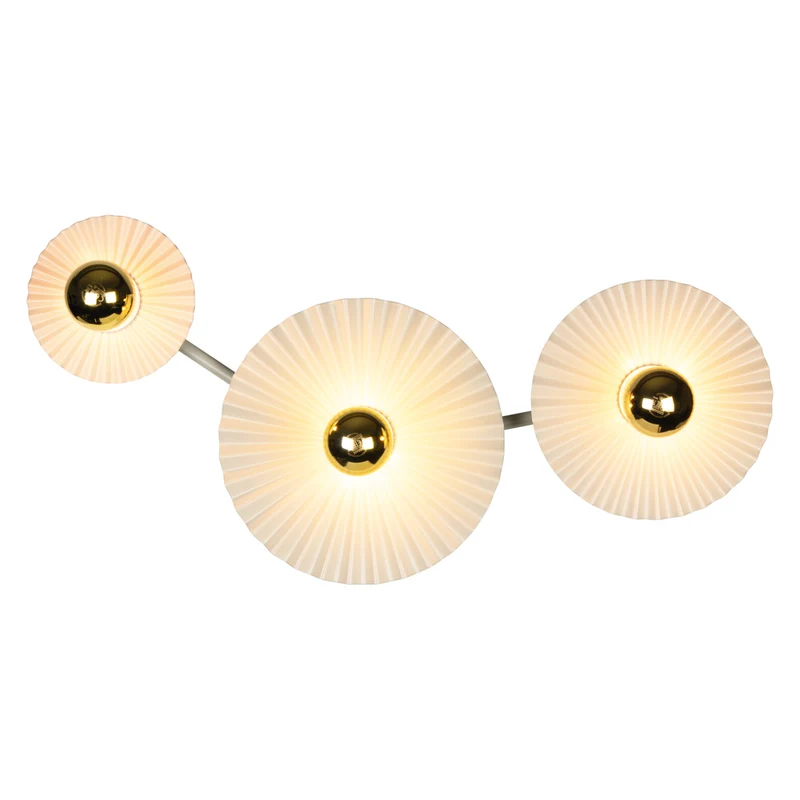 Aplique de pared plisado OSRAM DECOR 3xE27 Beige