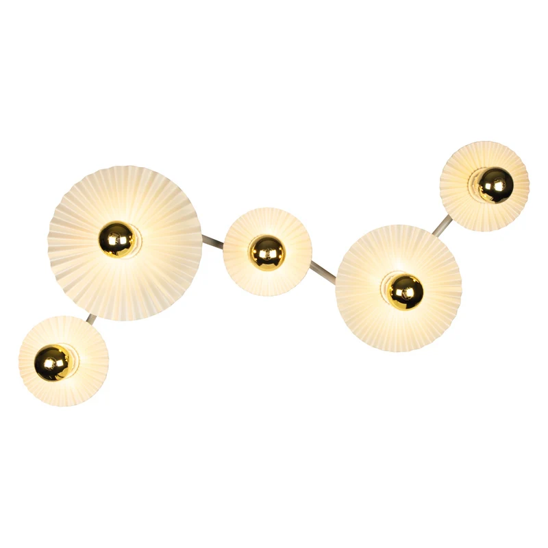 Aplique de pared plisado OSRAM DECOR 5xE27 Beige