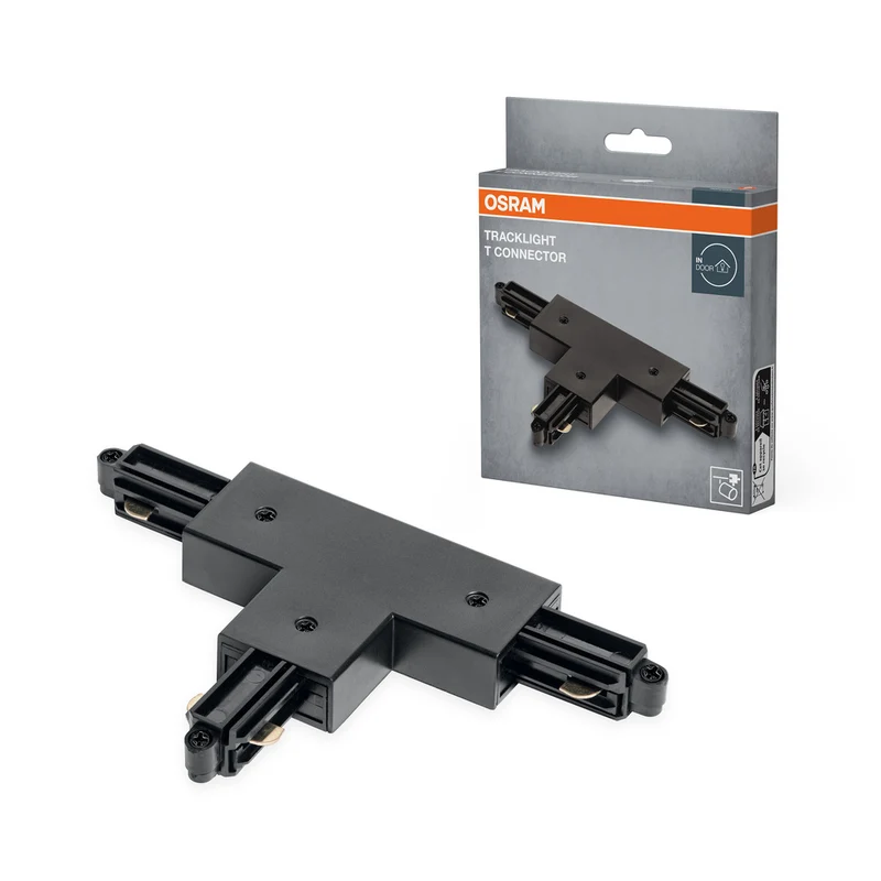 Conector en T para riel de alimentación OSRAM Tracklight, color negro