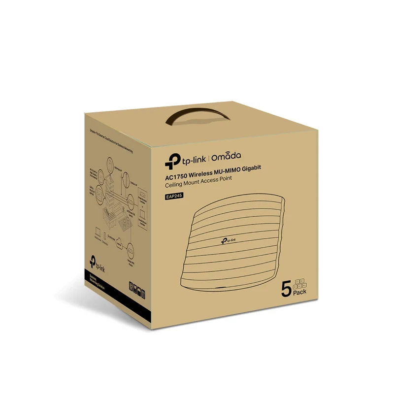 Punto de acceso inalambrico AC1750 Ceiling dual band PACK 5 EAP245 Marca: TP-Link