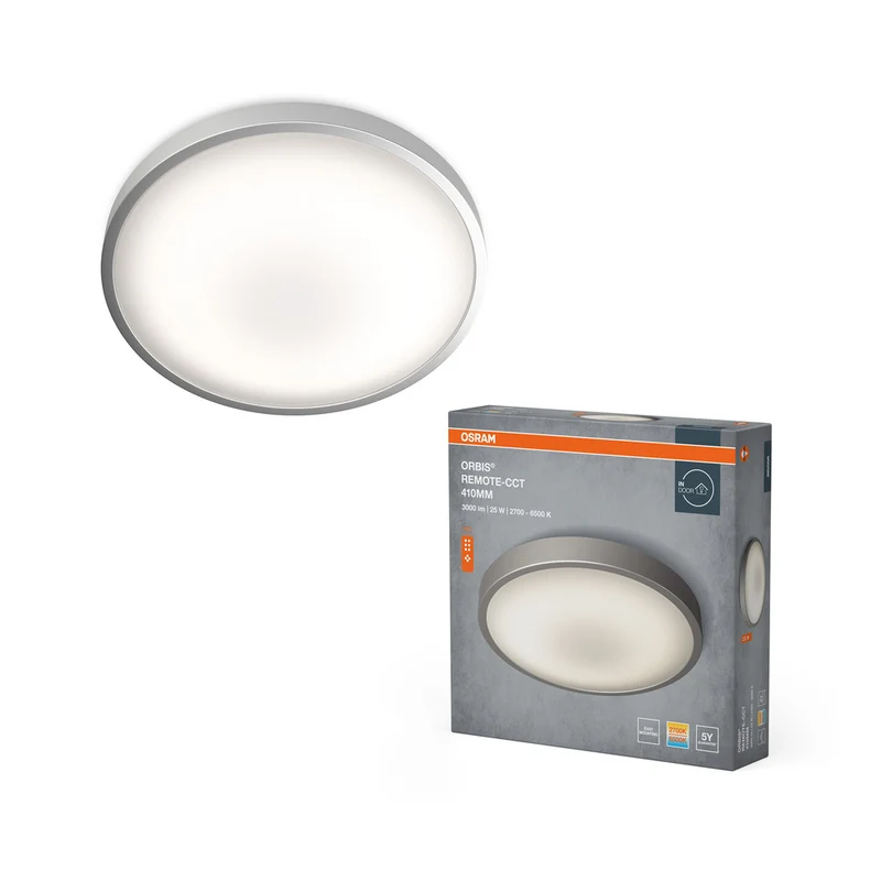 Lámpara de techo OSRAM ORBIS® CCT/DIM Remote-CCT 410 mm 25 W, 1800 lm, 2700…6500 K, blanco regulable