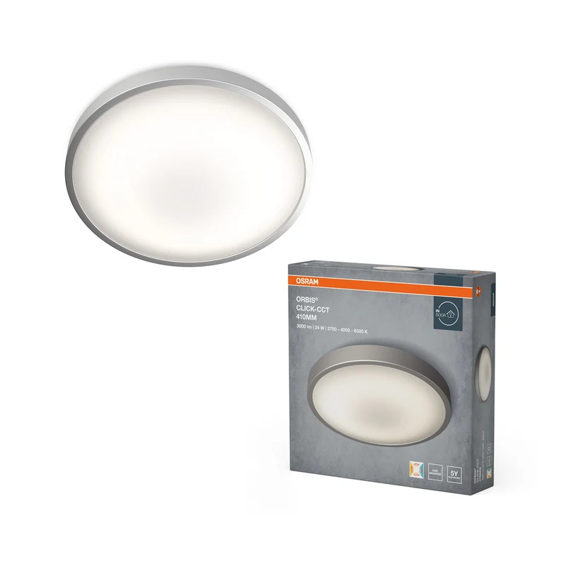 Lámpara de techo OSRAM ORBIS® CCT/DIM Click-CCT 410 mm 24 W, 1800 lm, 2700 K/4000 K/6500 K, blanco cálido | blanco frío | luz diurna fría
