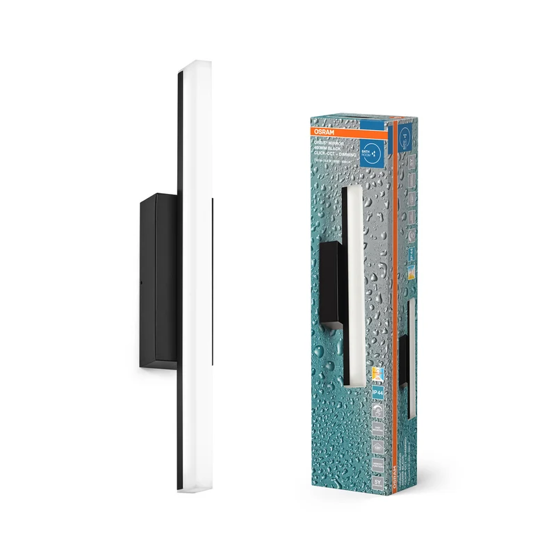 Lámpara de espejo OSRAM Orbis Mirror para baño, Click-CCT, 6,8 W, 40 cm, negra, IP44