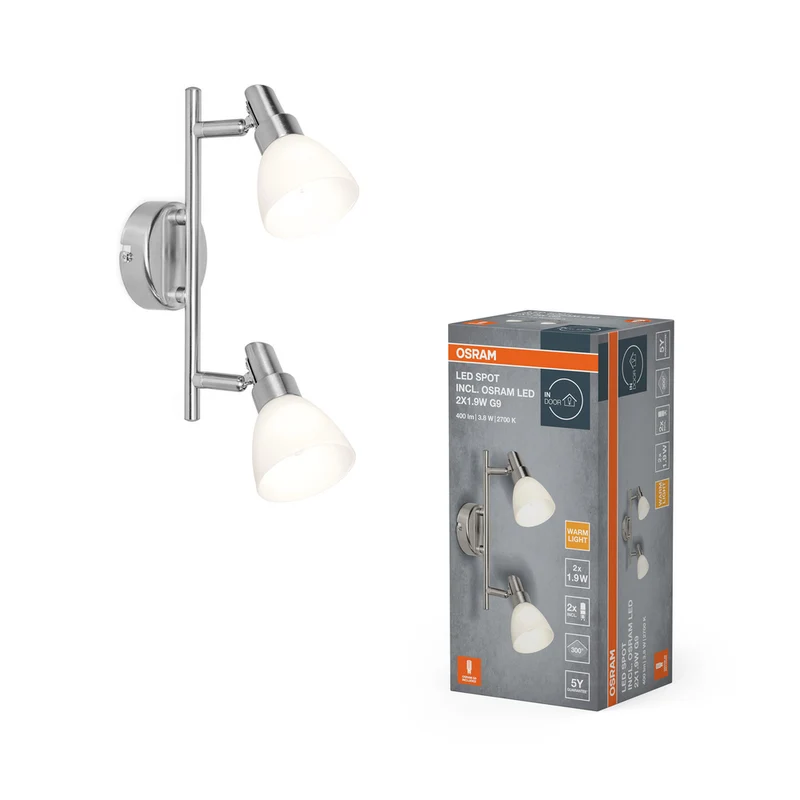 Foco LED OSRAM G9 2 x 1,9 W, 400 lm, 2700 K, blanco cálido