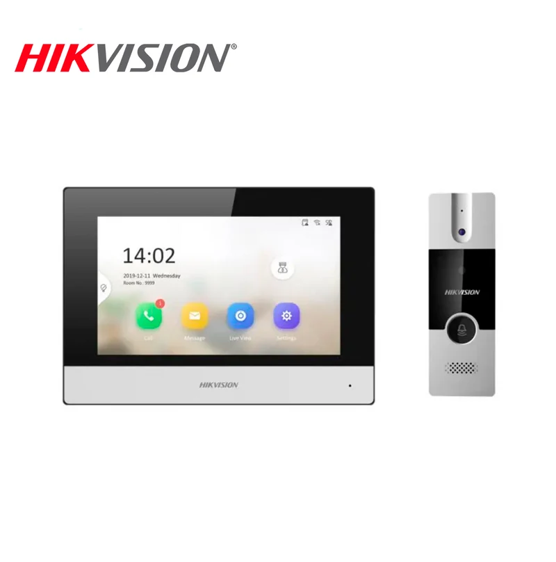 Kit Videoportero híbrido a 4 Hilos con función de Llamada a App Hik-Connect DSKIS302P Marca: Hikvision
