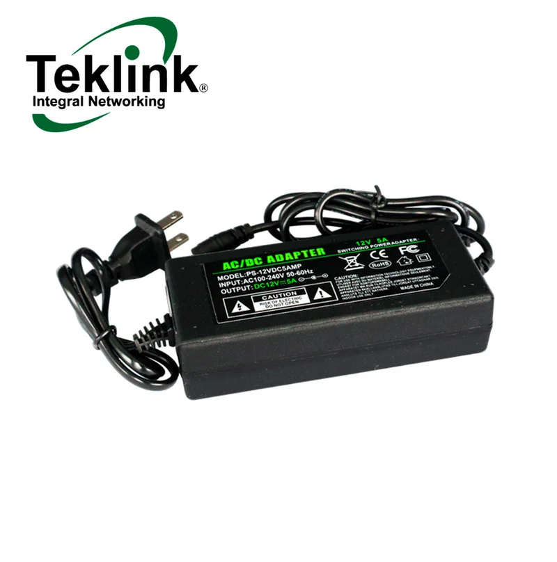 Fuente de Poder 12V 5AMP 60W PS-12VDC5AMP Marca: Teklink
