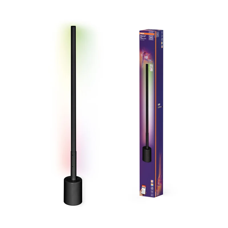 Lámpara de pie de esquina LED OSRAM SMART+ WIFI, delgada, negra, 8 W