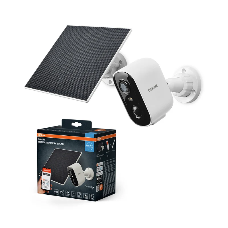 Cámara de vigilancia inteligente para exteriores OSRAM Wifi SMART+, color blanco solar