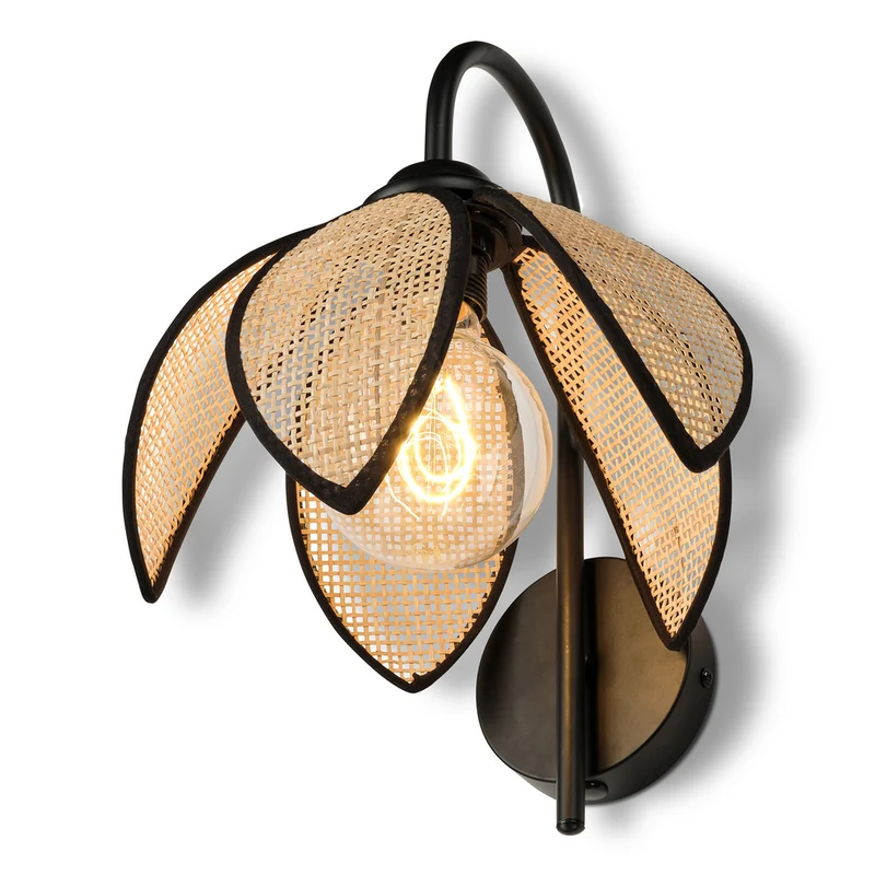 Aplique de pared OSRAM DECOR Rattan Lotus E27 Marrón