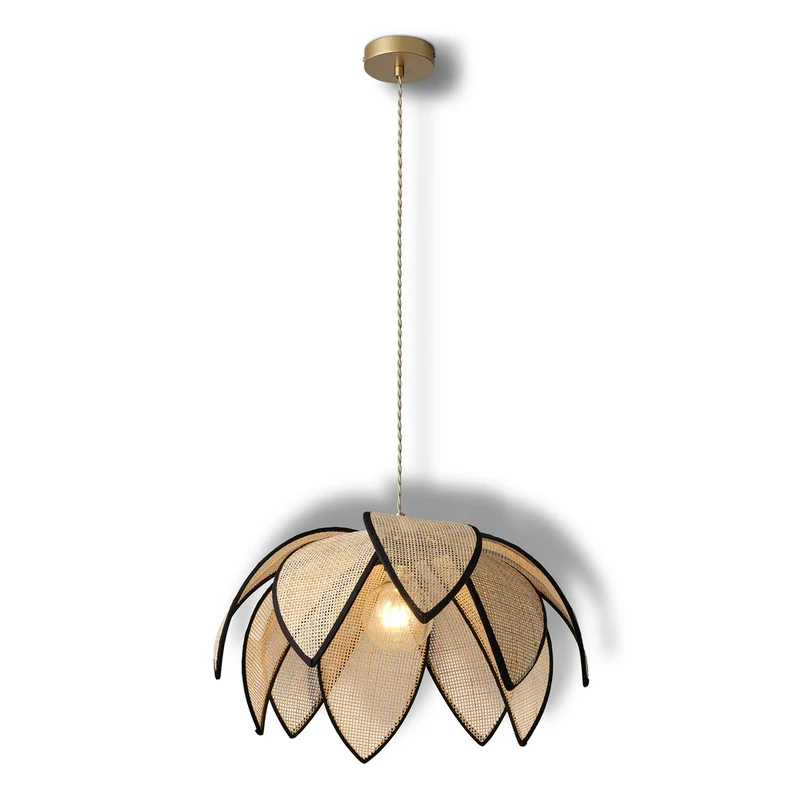 Lámparas de péndulo OSRAM DECOR Rattan Lotus E27 Marrón