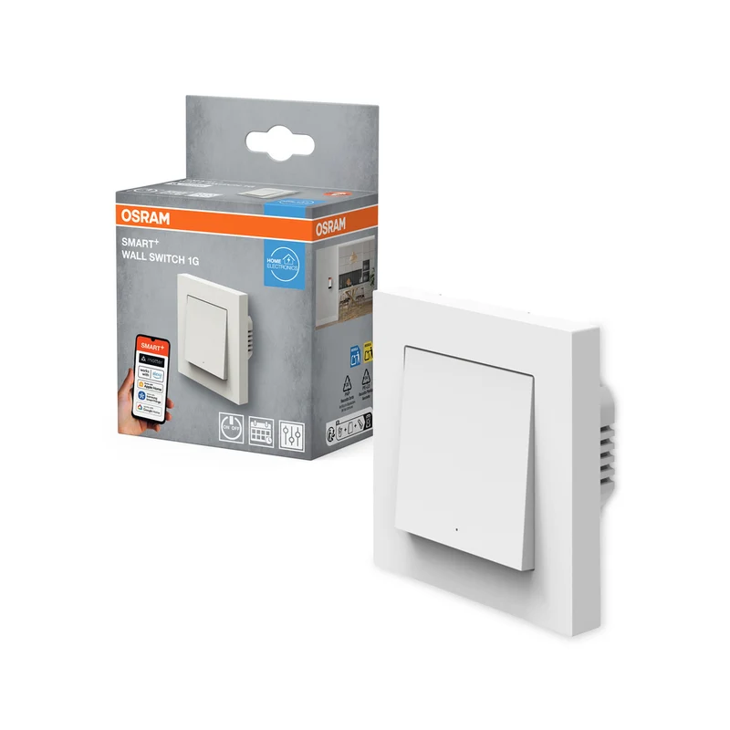 Interruptor de pared inteligente OSRAM Matter SMART+, 1 canal, para empotrar