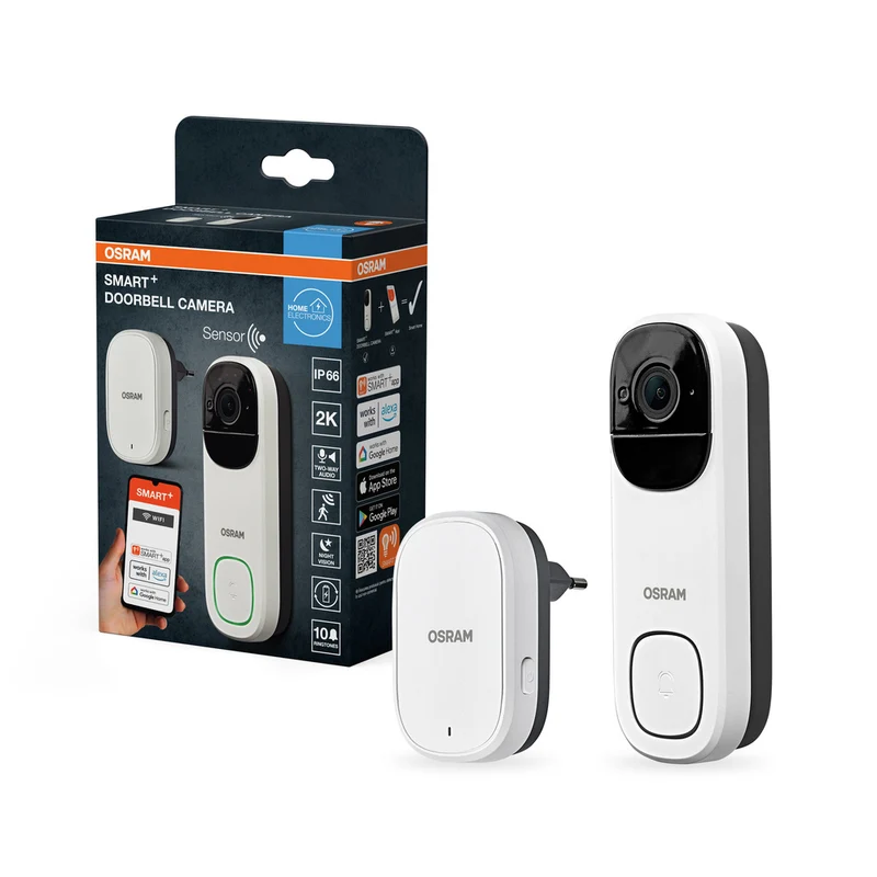 Timbre con cámara inteligente para exteriores OSRAM Wifi SMART+ blanco