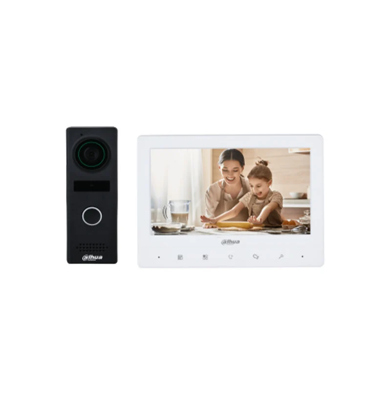 Kit de Videoportero análogo con pantalla de 7 Pulg + Videoportero KTA02M Marca: Dahua