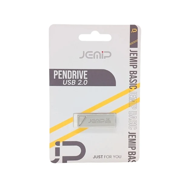 Pendrive JEMIP Basic 64GB USB 2.0 Gris Metálico - FD64GB-USB2.0