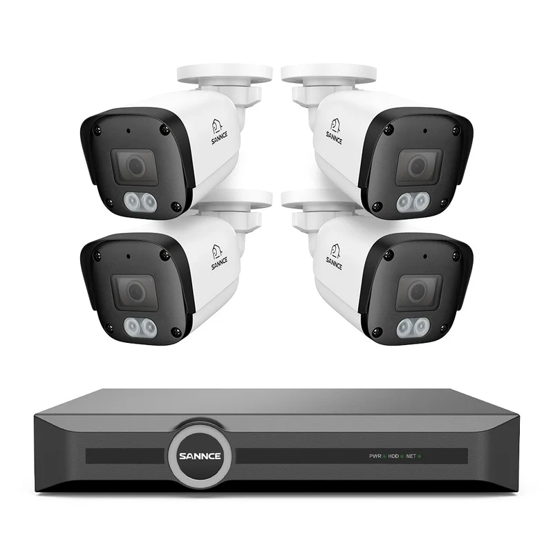 SANNCE 3MP 8 Channel PoE Outdoor Security Camera System, 6MP NVR, S+265., Smart Motion Detection, Smart Playback, Smart Notification with Image Attached