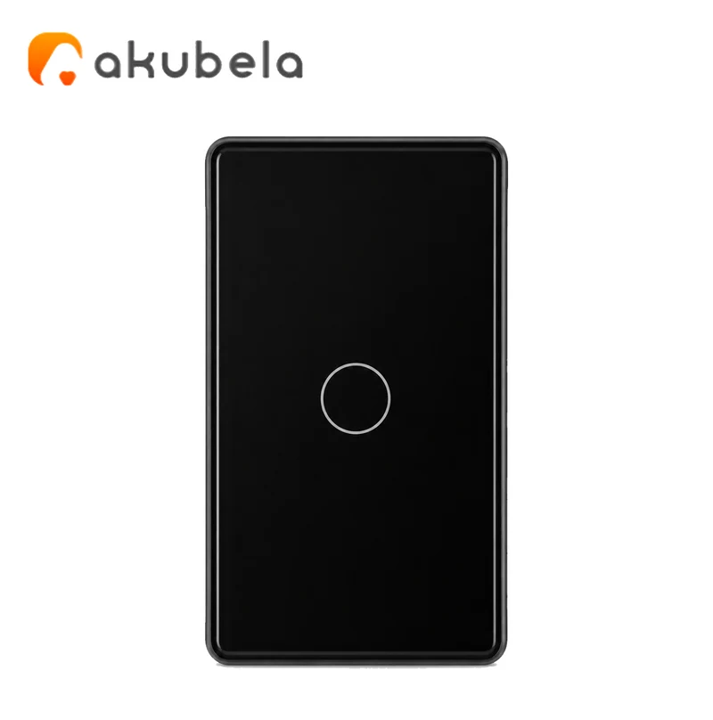 Apagador Táctil de Vidrio 1 Canal (Negro) TYSH Marca: Akubela