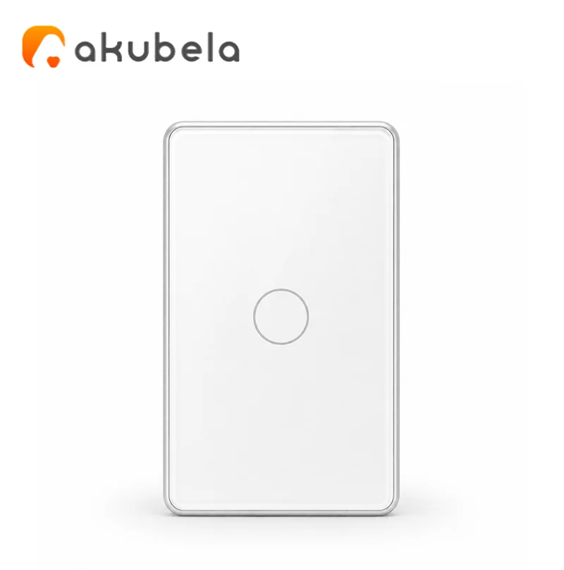 Apagador Táctil de Vidrio 1 Canal (Blanco) TYSH Marca: Akubela
