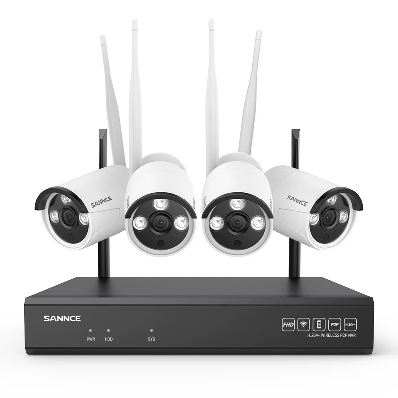 5MP 8-Channel Wireless Security Camera System, 8MP NVR, 5MP WiFi IP Camera, Two-Way Audio, IP66 Waterproof, Smart AI Human Detection, Work With Alexa