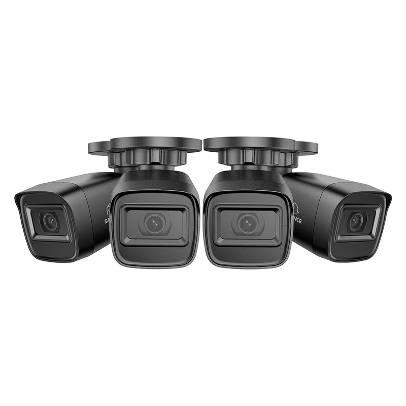 Certified Refurbished 2MP 4pcs Outdoor Bullet CCTV Cameras, Smart Human / Vehicle / Motion Detection(4-Pack)