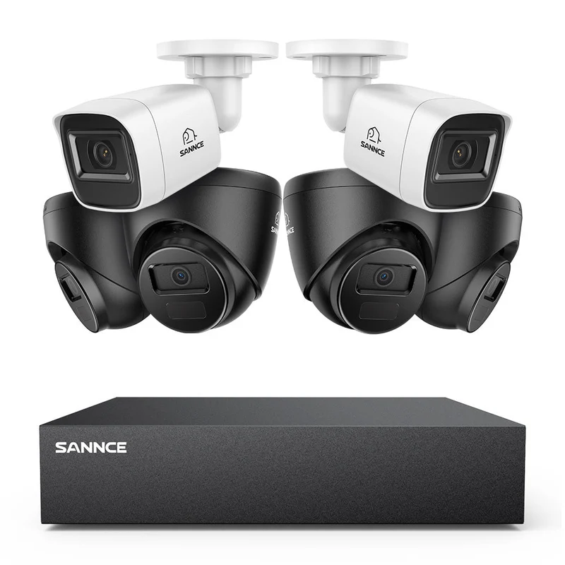 5MP 8-Channel Wired Security DVR System with 6pcs 2MP Outdoor CCTV Cameras, Smart Human / Vehicle / Motion Detection
