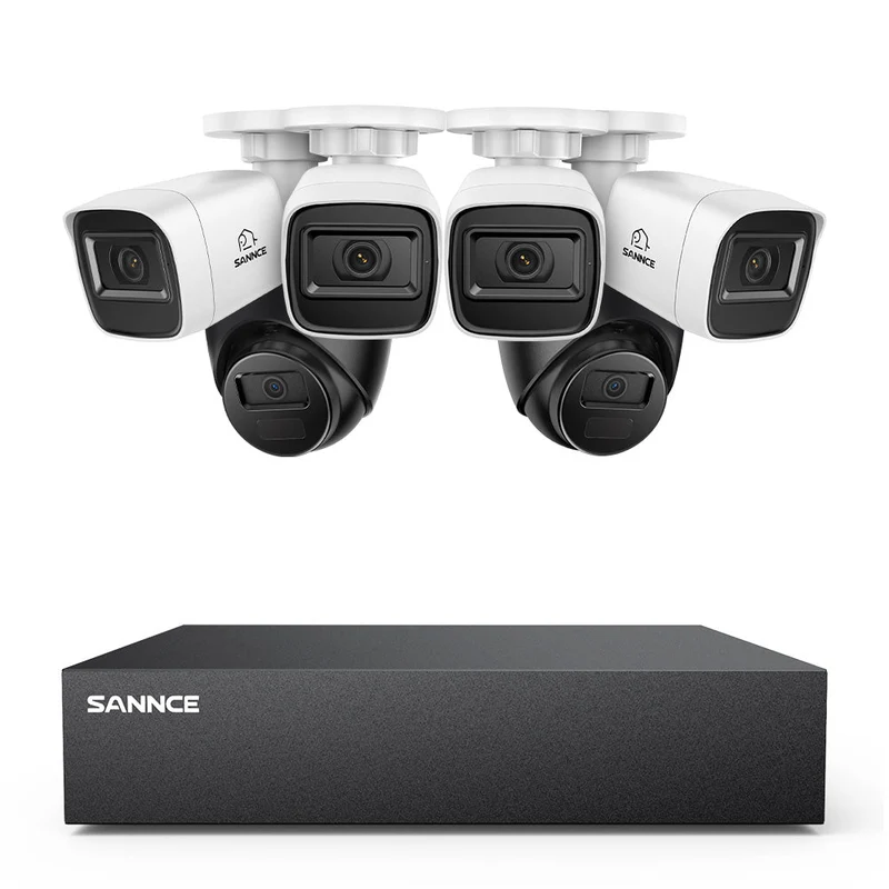 5MP 8-Channel Wired Security DVR System with 6pcs 2MP Outdoor CCTV Cameras, Smart Human / Vehicle / Motion Detection