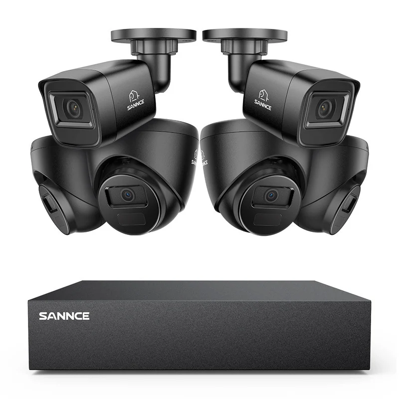5MP 8-Channel Wired Security DVR System with 6pcs 2MP Outdoor Bullet CCTV Cameras, Smart Human / Vehicle / Motion Detection
