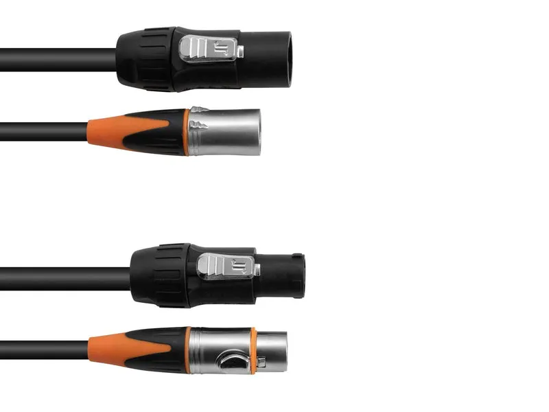EUROLITE Cable combinado DT-2 DMX IP T-Con/XLR de 3 pines 1.5m