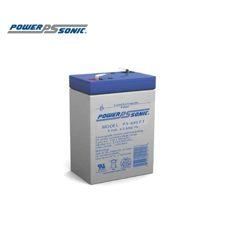 Batería recargable 6V -4.5A PS-640F1 Marca: Power Sonic