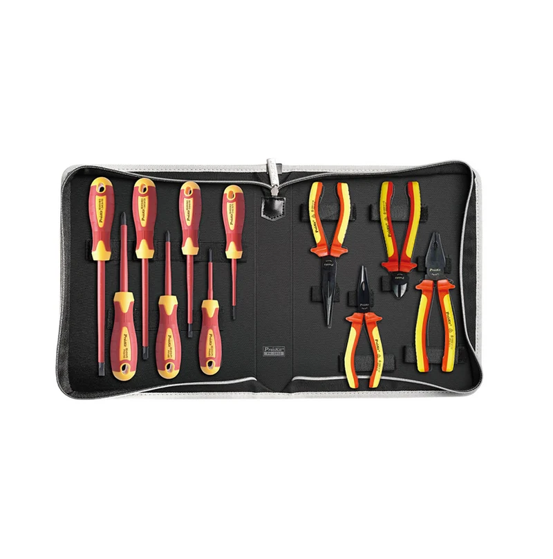 Kit de 4 alicates y 7 destornilladores aislados 1000V PK-2802 Marca: Proskit