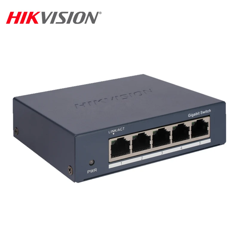Switch Conmutador Gigabit de 5 puertos Rj45 DS-3E0505-O Marca: Hikvision