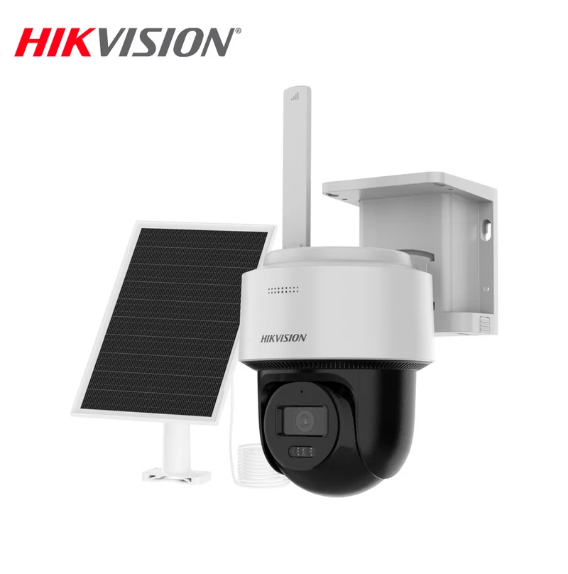 Kit Solar IP PT, All in One, AOV, Bala IP 4 Mp, Lente 2.8 mm, Panel Solar + Batería de Respaldo de Litio (9000 mAh) DS-2CFSP4-4G(2.8mm) Marca: Hikvision