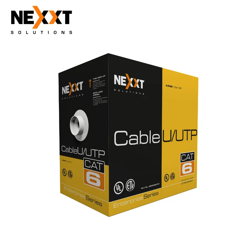 Cable Enterprise Cat6 U/UTP 4P 23AWG CM 305m Azul AB356NXT02 Marca: Nexxt