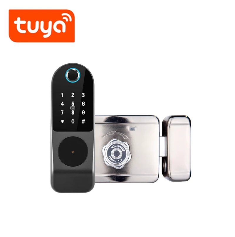 Cerradura llavin inteligente WIFI huella + codigo + tarjeta 1000 usuarios tecnologia Tuya TK-EA1-K Marca: Tuya